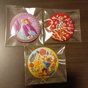 디즈니 자수 캔 배지 2종 3개 세트