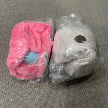 어리둥절 페이스 파우치 고릴라 토끼 2종 세트