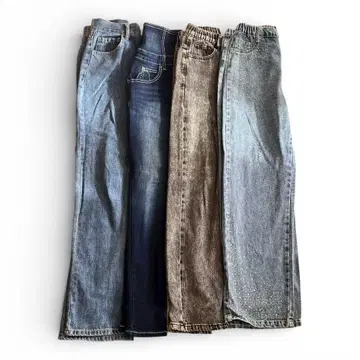 데님 팬츠 4개 세트 여성용 GRL shein XS 사이즈