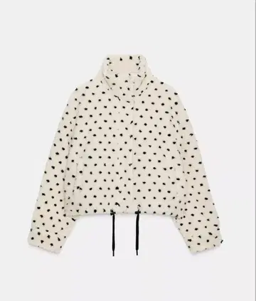 ZARA 물방울 패턴 보아 자켓 XS