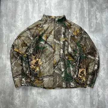 구제 의류 자수 로고 블루종 자켓 리얼트리 카모 3XL 6112