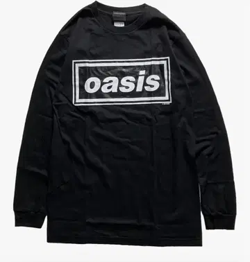 oasis 블랙 긴팔 T셔츠