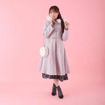 apres jour 인조 모피 더플 코트