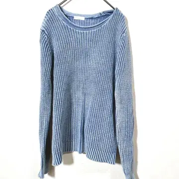 어스 뮤직 앤 이콜로지 내추럴 라벨 니트 파랑 프리 사이즈