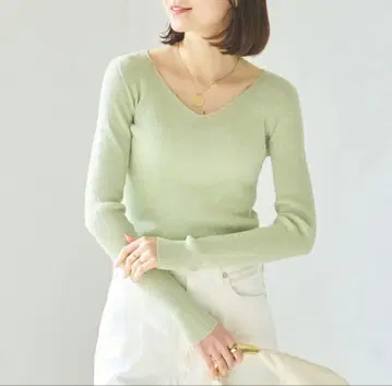 [ 새상품 ] Noble 시어 라메 리브 니트