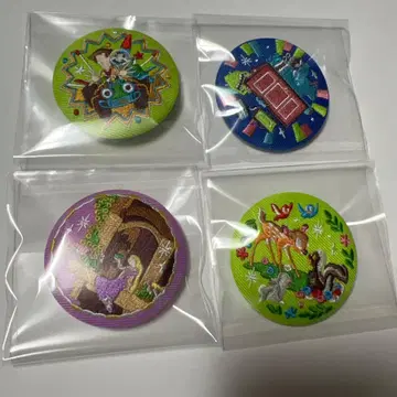 디즈니 자수 캔뱃지 4개 세트