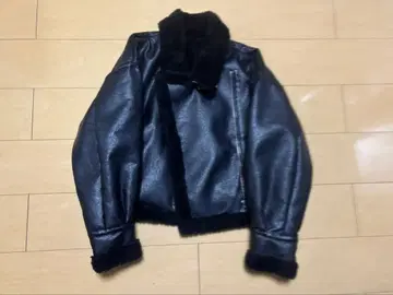 이너 총 보아 페이크 무스탕 라이더 코트