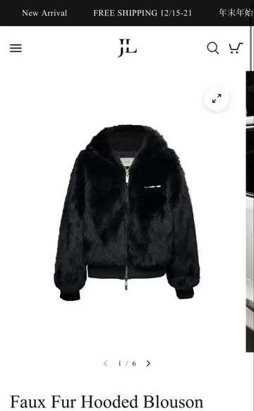 [ jentlouis ] Faux Fur Hooded Blouson