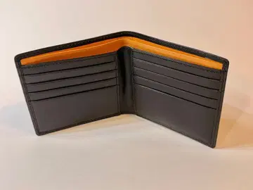 오오바세이호 이탈리아제 소가죽 접이식 지갑 (블랙)