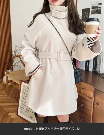 moment+ 니트 멜톤 2way 어레인지 컬러 미들 기장 트렌치코트