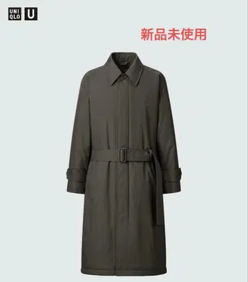 [ 새상품 ] UNIQLO U 패디드 스텐카라 코트 올리브