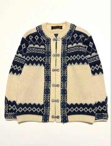 80년대 노르웨이산 nordstrikk 노르딕 무늬 가디건