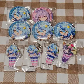 DMM 스크래치 아야카키 캔뱃지 아크릴 키링