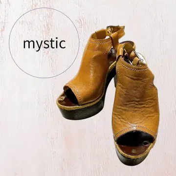 mystic 가죽 오픈토 샌들 36