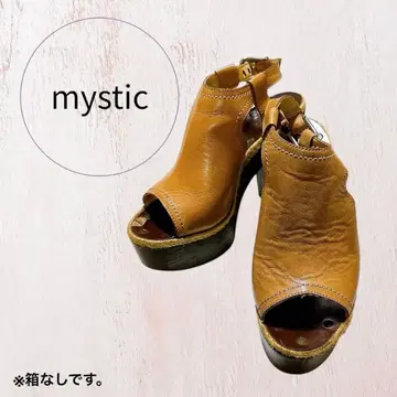 mystic 가죽 오픈토 샌들 36