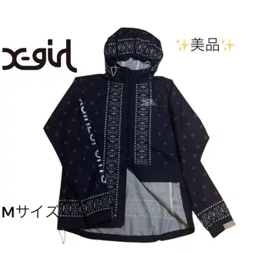 새상품급 X-girl SPROTS 엑스걸 반다나 패턴 나일론 점퍼