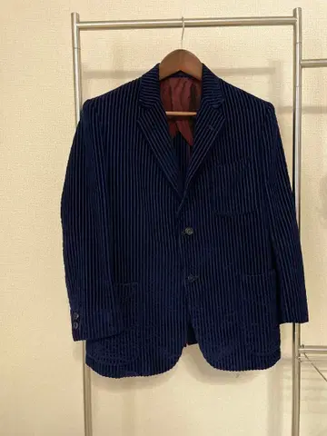 네이비 코듀로이 테일러드 자켓