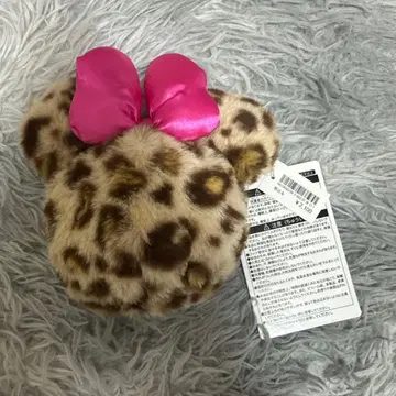 레오파드 무늬 퍼 키링