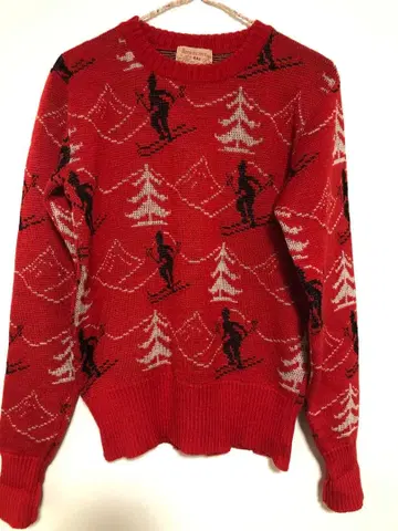Reminiscence 스키 패턴 니트 스웨터 M