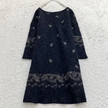 컨디션 최상 45R 플로트 융모 울 인디고 드레스 튜닉 원피스