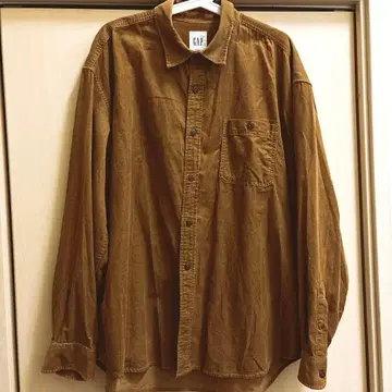 GAP 브라운 남성용 코듀로이 긴팔 셔츠