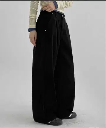 트랜스 원턱 와이드 코튼 팬츠 팬츠