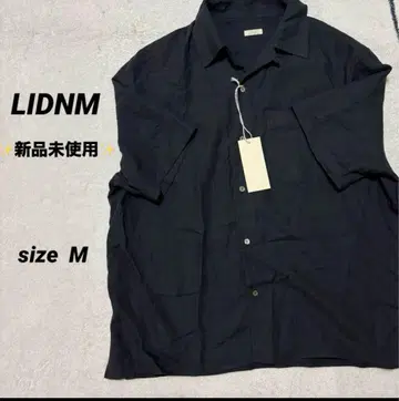 [ 미사용 새상품 ] LIDNM 린넨 셔츠 M 블랙