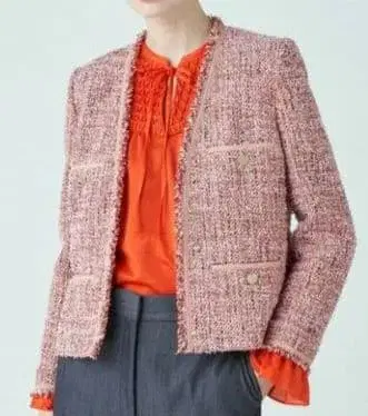 [새상품급] 스라릿얀 트위드 V 칼라 자켓