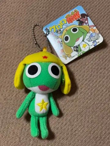 [ 택 포함 새상품 ] 개구리 중사 케로로 봉제 인형 키체인 침략