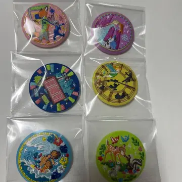디즈니 자수 캔뱃지 6개 세트