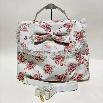 [ LIZLISA ] 새상품 로즈 패턴 보스턴 2way 핸드 숄더백 프릴