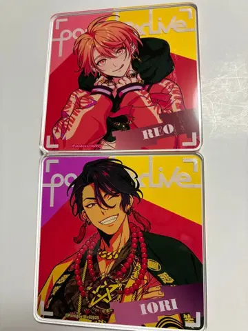 파라라이 에모카페 아크릴 코스터 이오리&레오