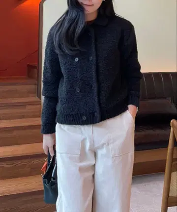 STORYNINE 스토리나인 따뜻하고 귀여운 복슬복슬 더블 버튼 가디건