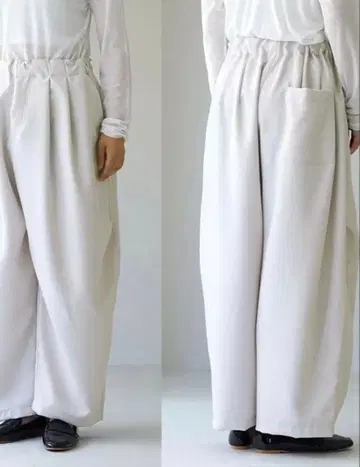 새상품 mizuiroind 와이드 카고 팬츠 라이트 그레이