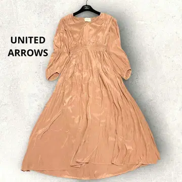UNITED ARROWS 롱 원피스 플리츠 드레이프감