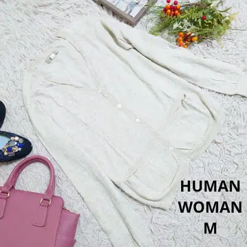 HUMAN WOMAN 가디건 (M) 그레이/아이보리/믹스