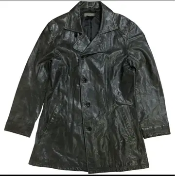 WIND ARMOR 천연 가죽 가죽 코트 블랙 L 사이즈