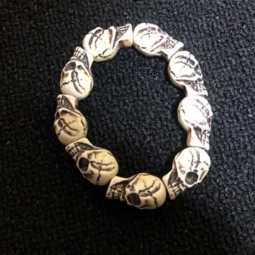 스컬 팔찌 착용 사진 있음