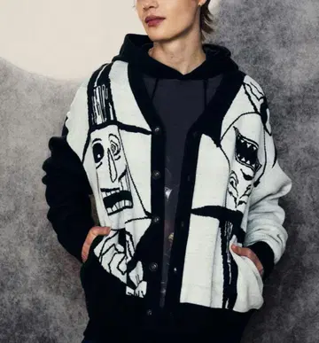 graniph 나이트메어 비포어 크리스마스 메이어 자카드 가디건