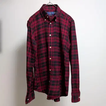 폴로 랄프로렌 플란넬 셔츠 체크 마드라스 타탄 슬림