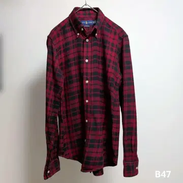 폴로 랄프로렌 플란넬 셔츠 체크 마드라스 타탄 슬림
