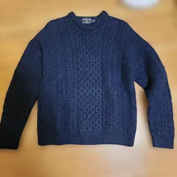 아란 니트 네이비 L 사이즈