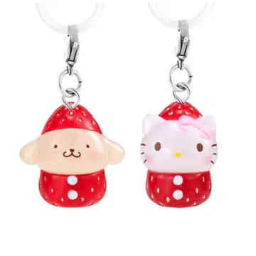 익명 배송 산리오 캐릭터즈 딸기 메지루시 액세서리 가챠 2개