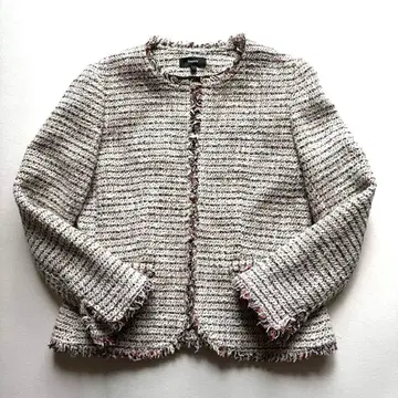 띠어리 노카라 페미닌 슬림 자켓 0 XS 코랄 프린지