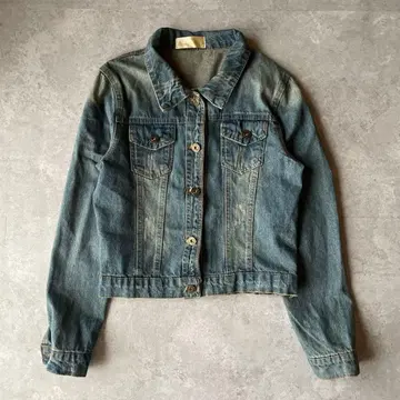 데님 자켓 숏 기장 타이트 실루엣 Y2K 헤이세이 갸루 그런지