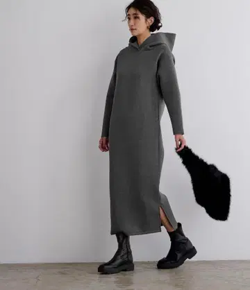 [ 새상품급 ] ur's 본딩 후디 원피스 M 그레이