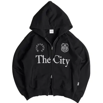 wish for ever The City 블랙 집업 후디 S