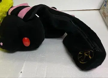 범용 토끼 블랙 듀얼 펜 파우치