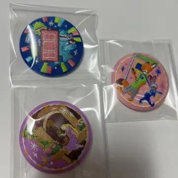 디즈니 자수 캔뱃지 3개 세트