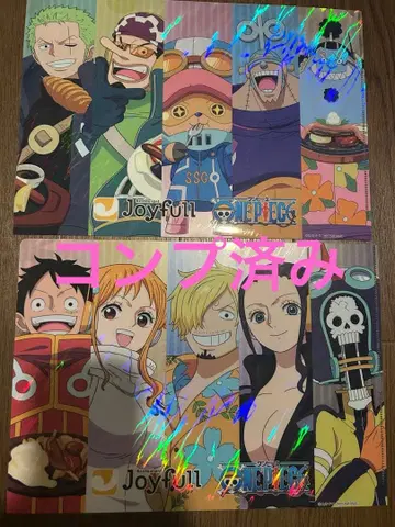 원피스 조이풀 콜라보 클리어 파일 세트 12장 컴플리트